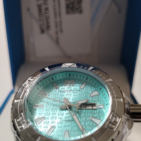 Invicta Line of TechnoMarine NWT Turquoise Cruise Swiss Mvt 47.8mm Men's Watch. - Picture 5 of 9